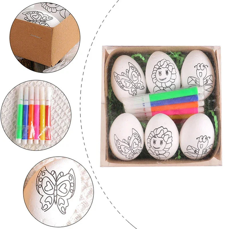 Eggs Kit - Hand-painted Cartoon Bunny Small