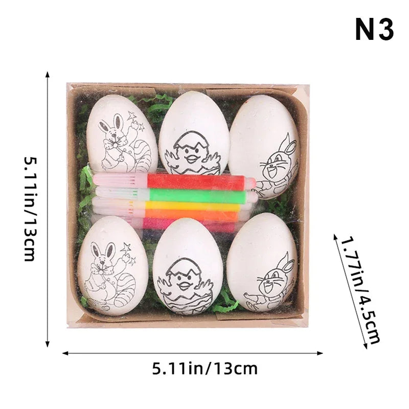 Eggs Kit - Hand-painted Cartoon Bunny Small