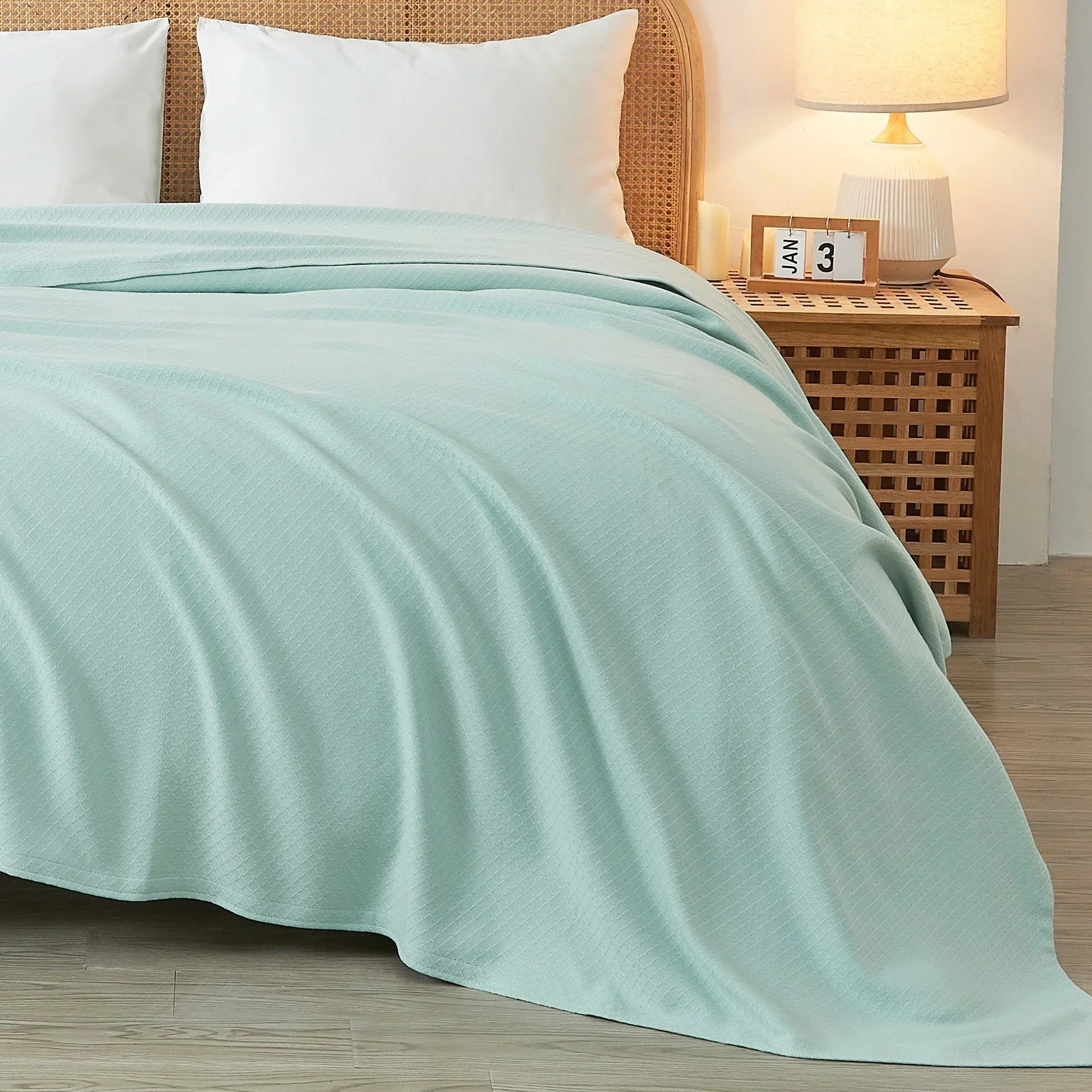 Egyptian Cotton Diamond Blanket Mélange Home
