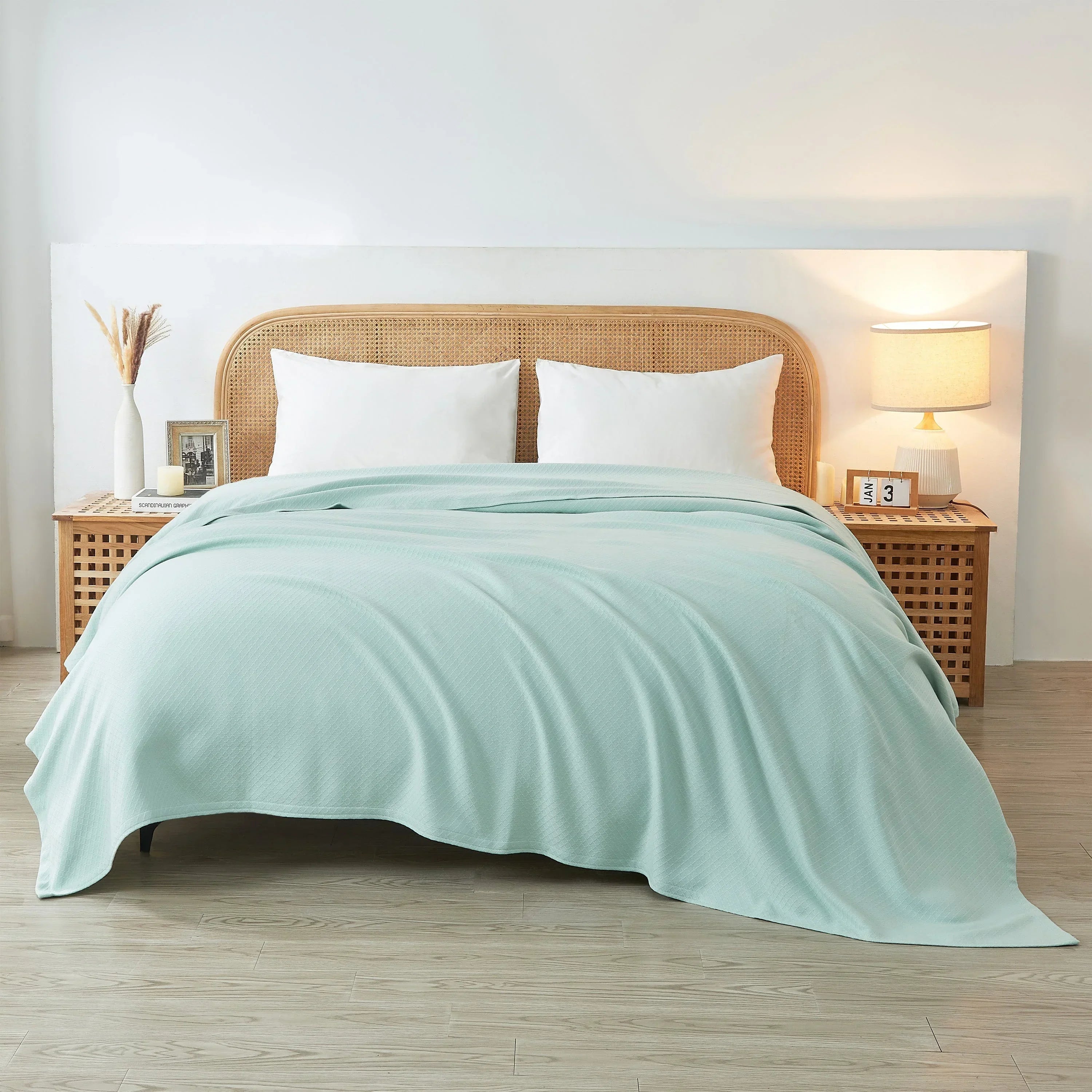 Egyptian Cotton Diamond Blanket Mélange Home