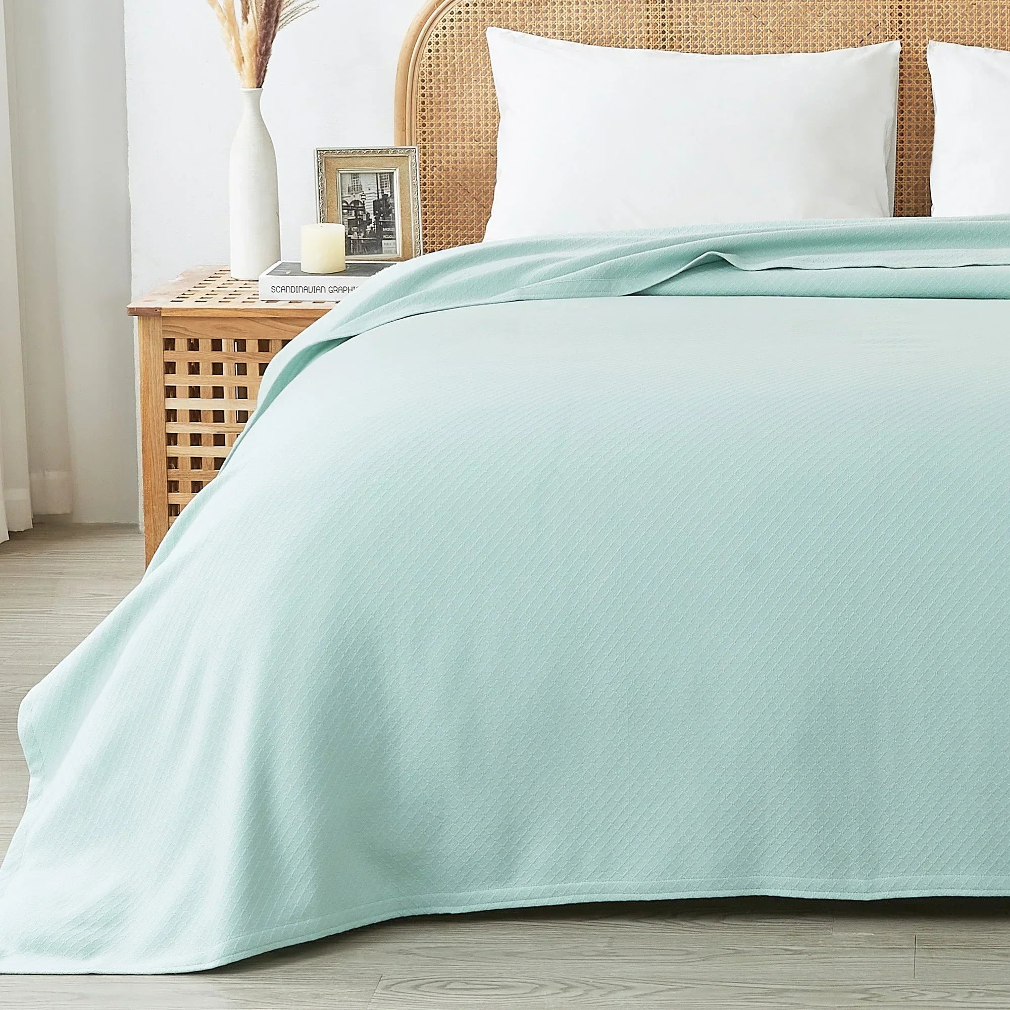 Egyptian Cotton Diamond Blanket Mélange Home