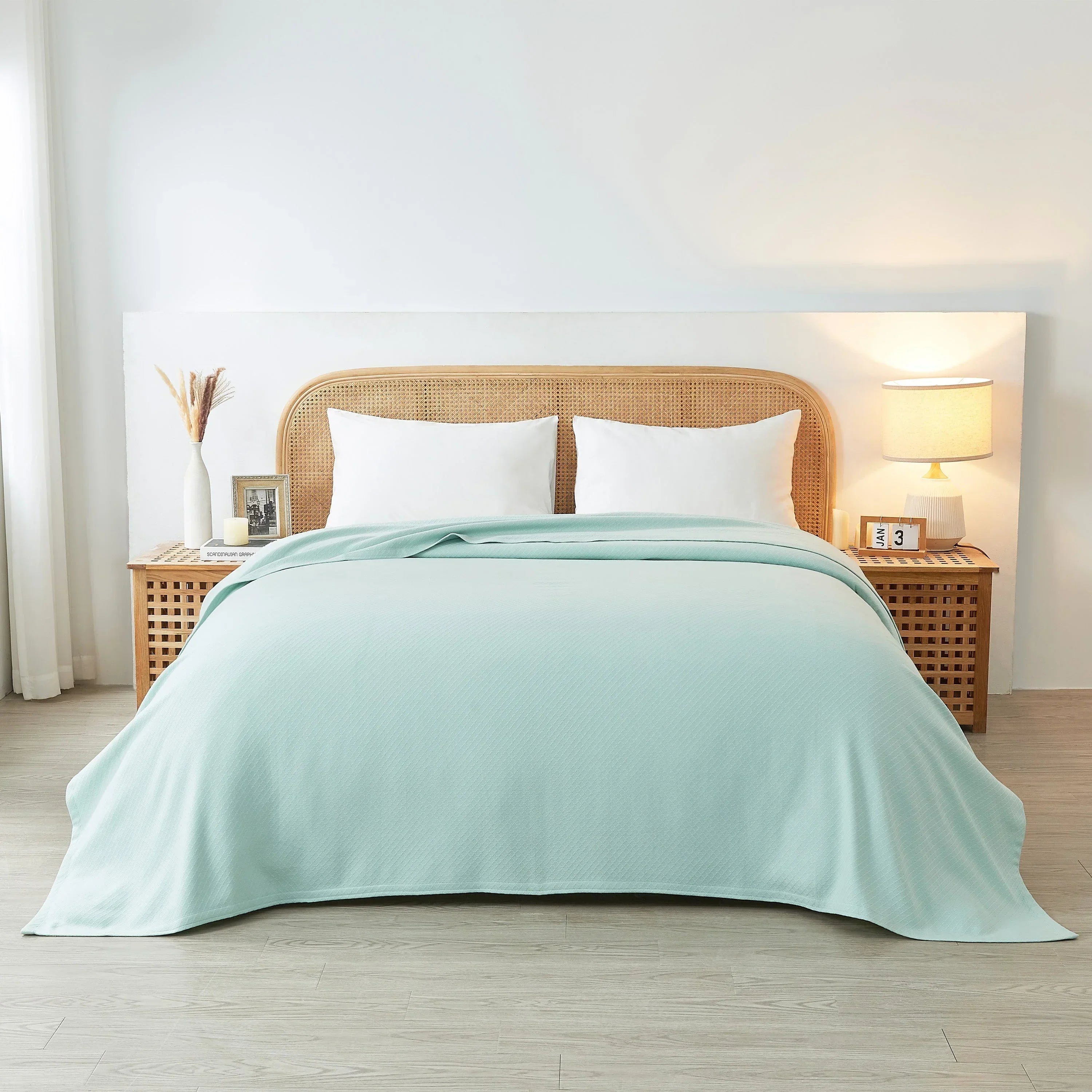 Egyptian Cotton Diamond Blanket Mélange Home