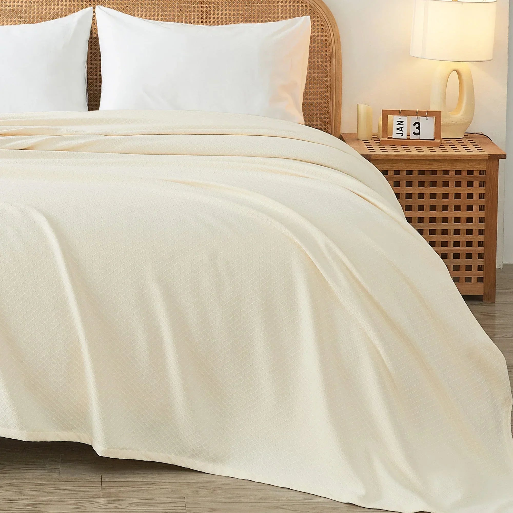 Egyptian Cotton Diamond Blanket Mélange Home