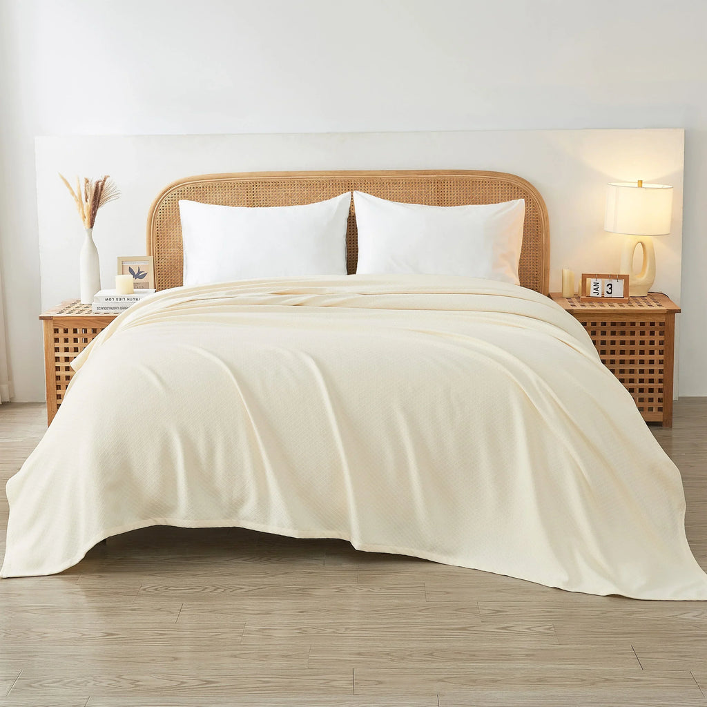Egyptian Cotton Diamond Blanket Mélange Home