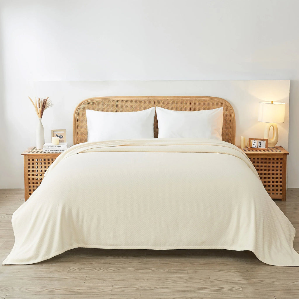 Egyptian Cotton Diamond Blanket Mélange Home