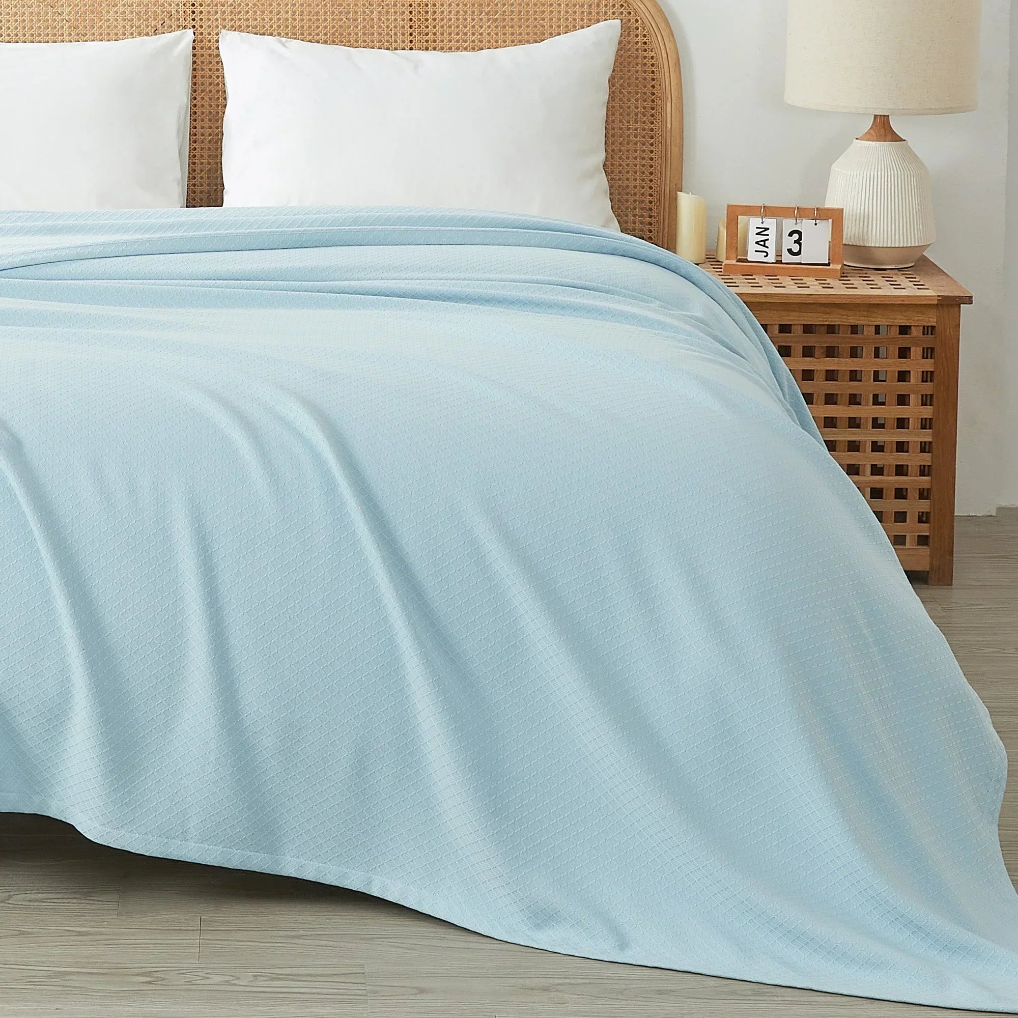 Egyptian Cotton Diamond Blanket Mélange Home