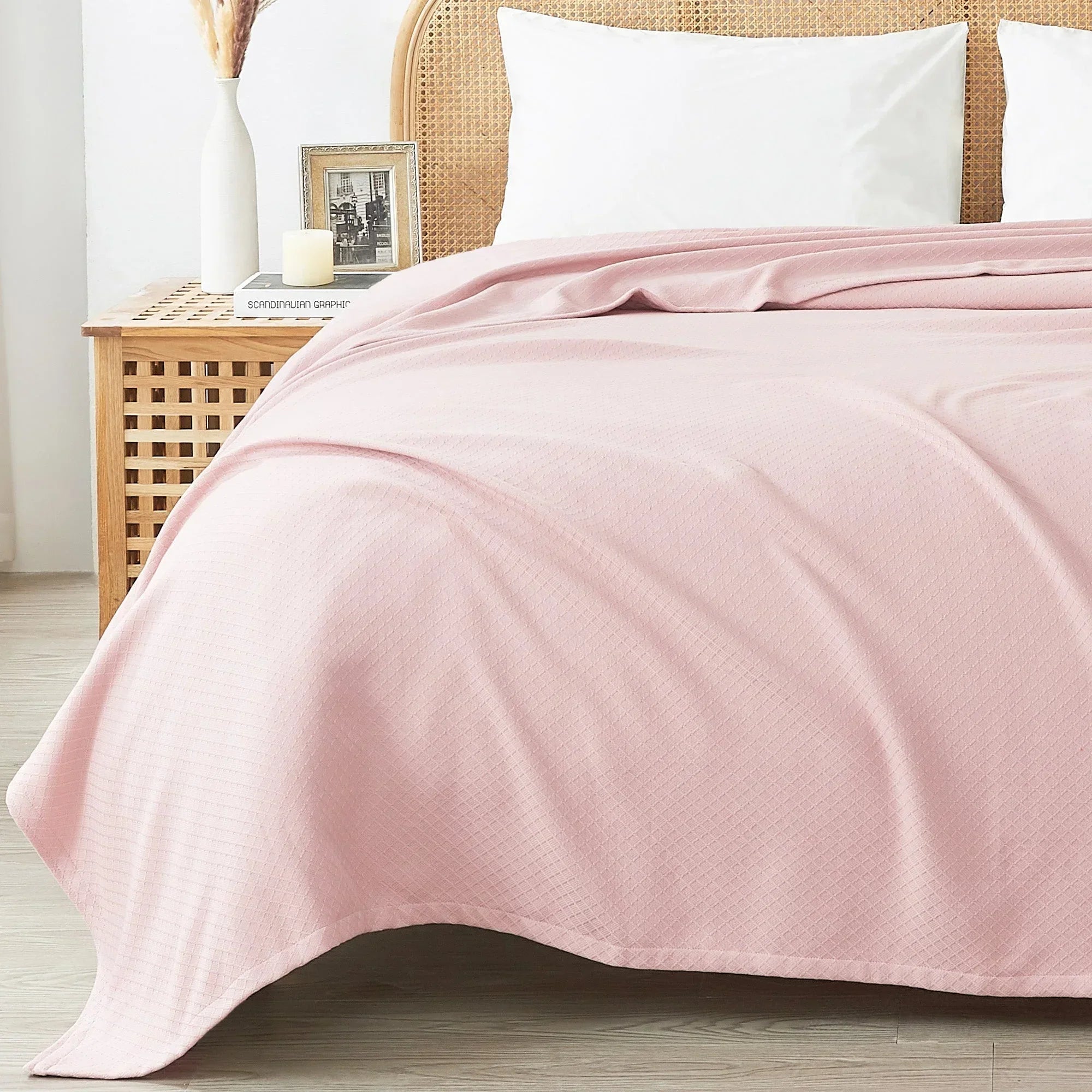 Egyptian Cotton Diamond Blanket Mélange Home