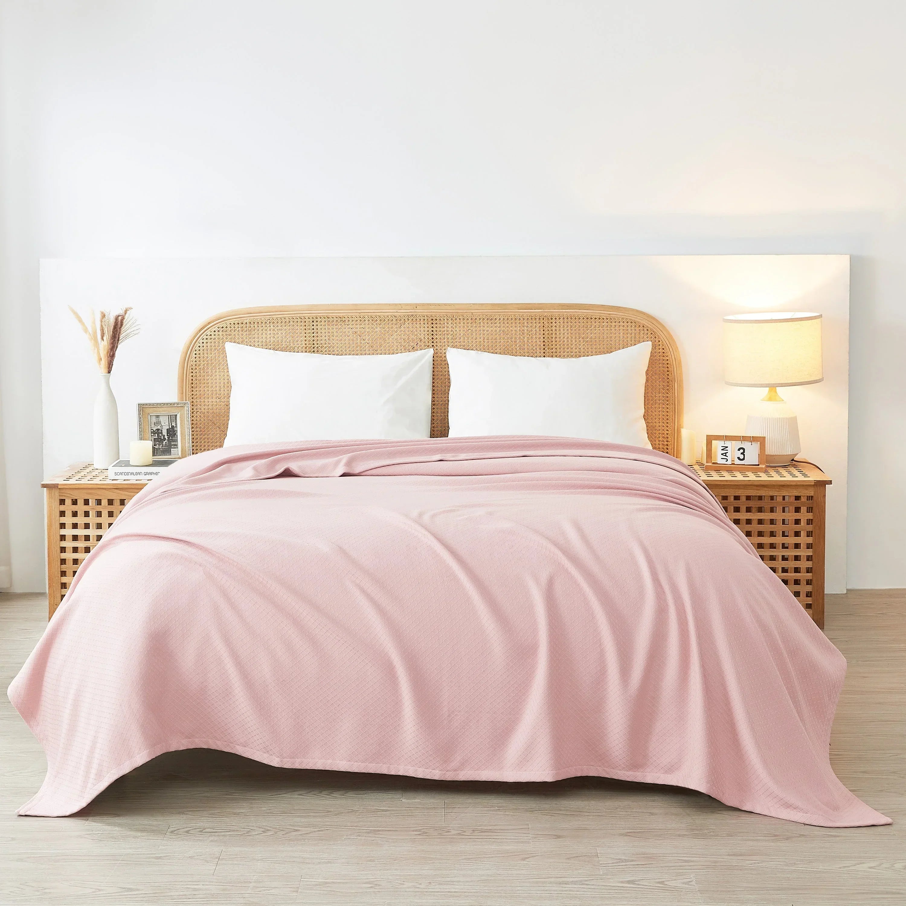 Egyptian Cotton Diamond Blanket Mélange Home