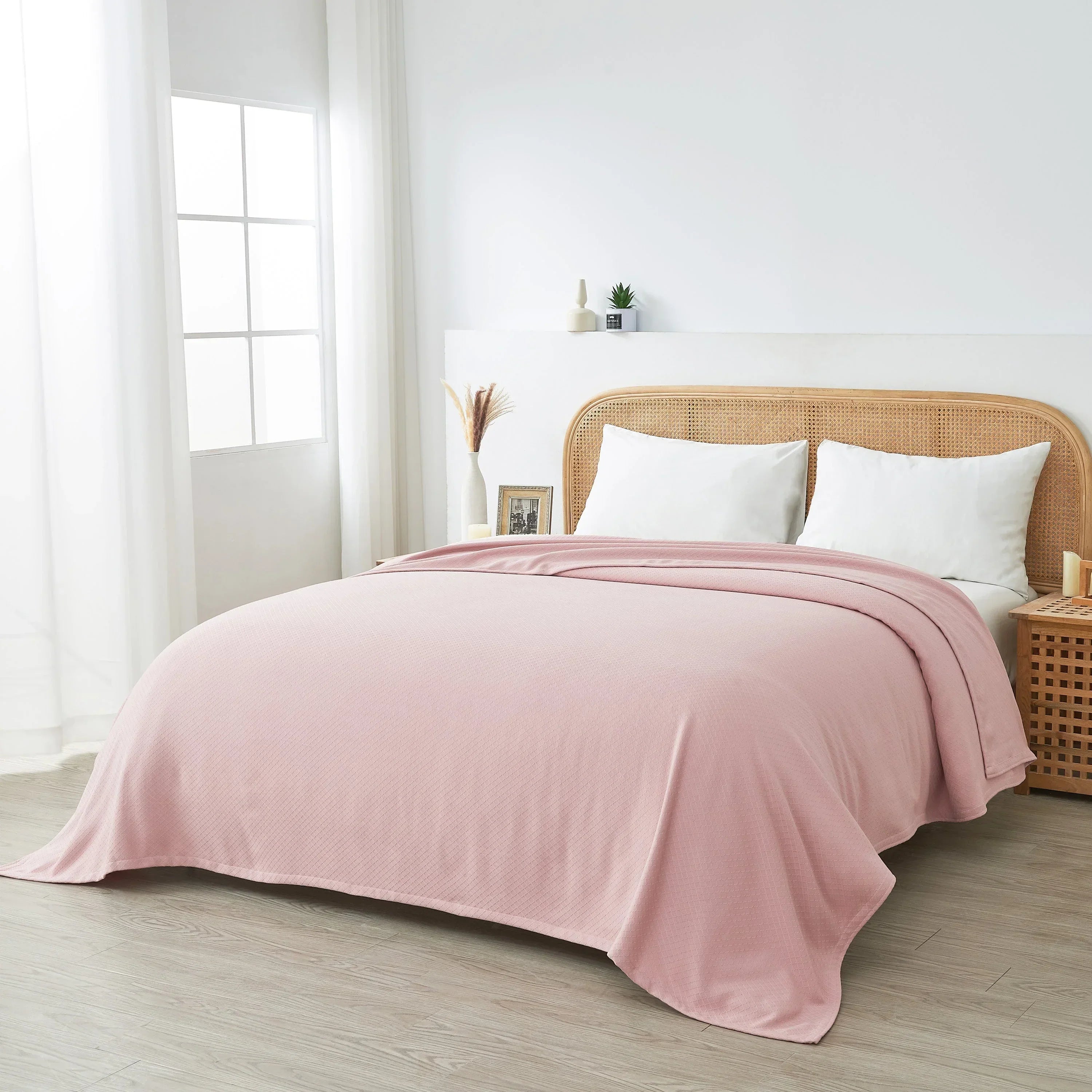 Egyptian Cotton Diamond Blanket Mélange Home