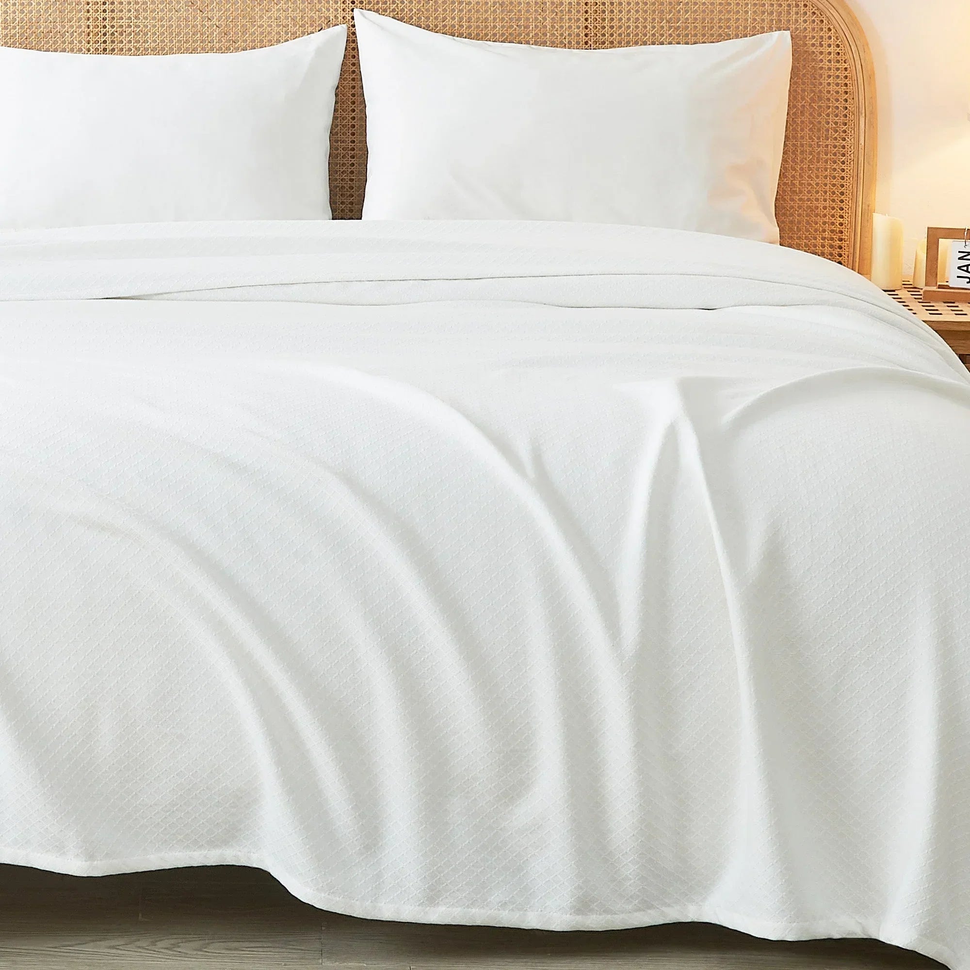 Egyptian Cotton Diamond Blanket Mélange Home