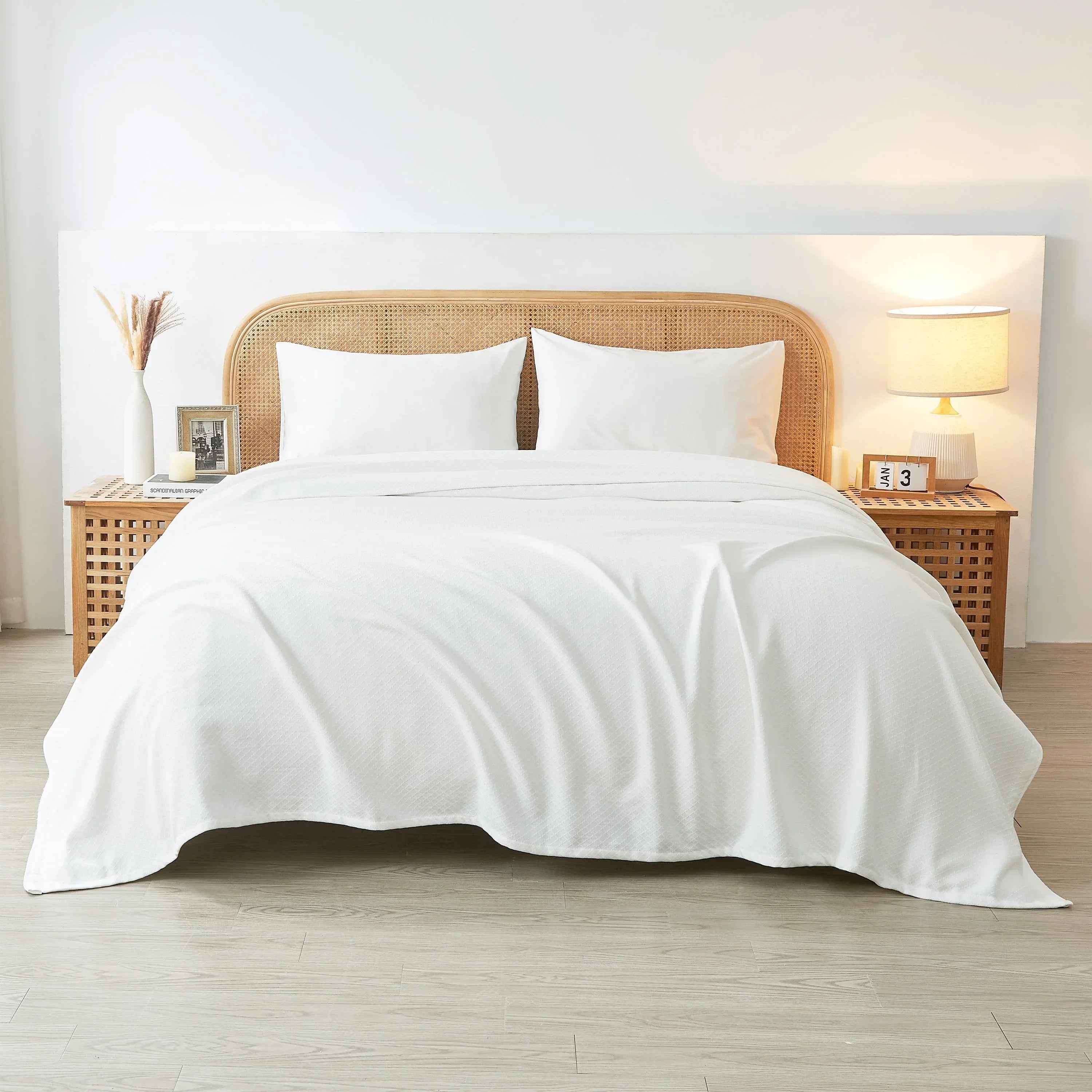 Egyptian Cotton Diamond Blanket Mélange Home