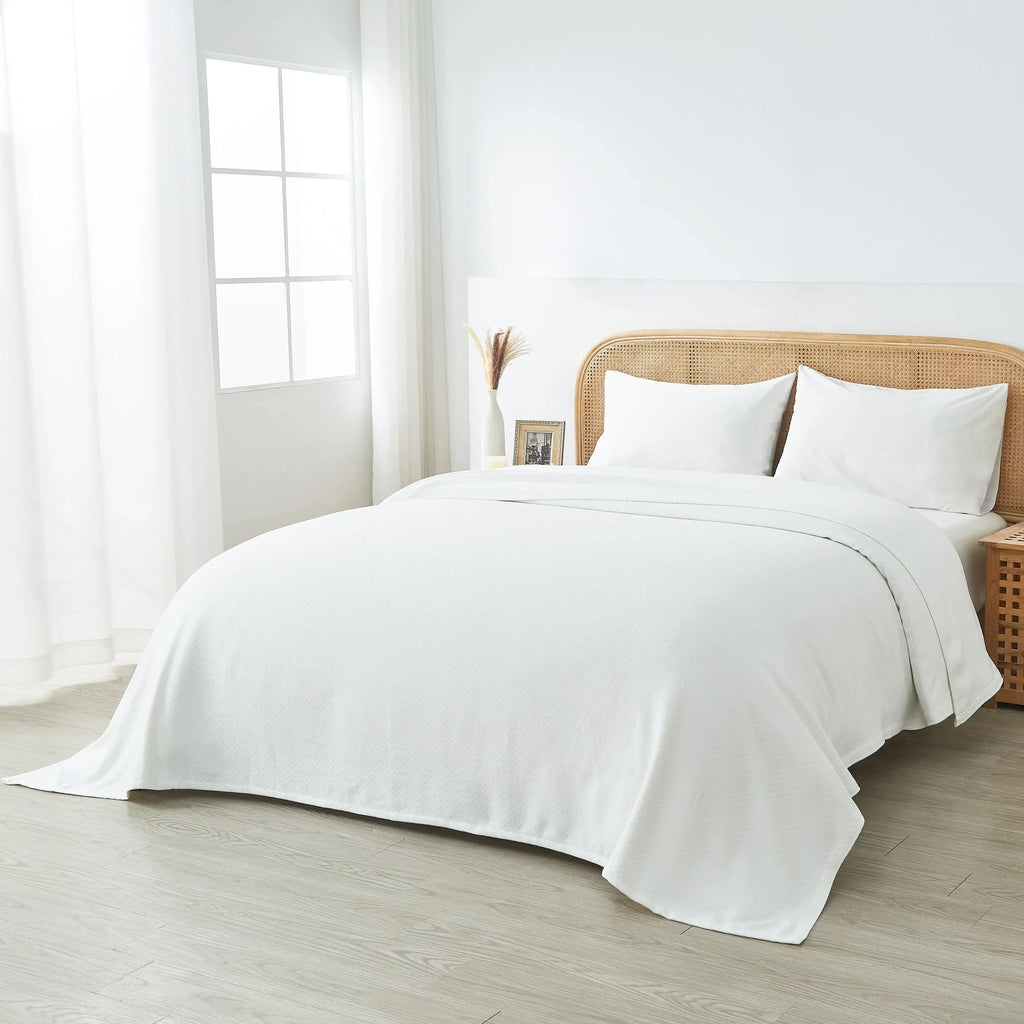 Egyptian Cotton Diamond Blanket Mélange Home