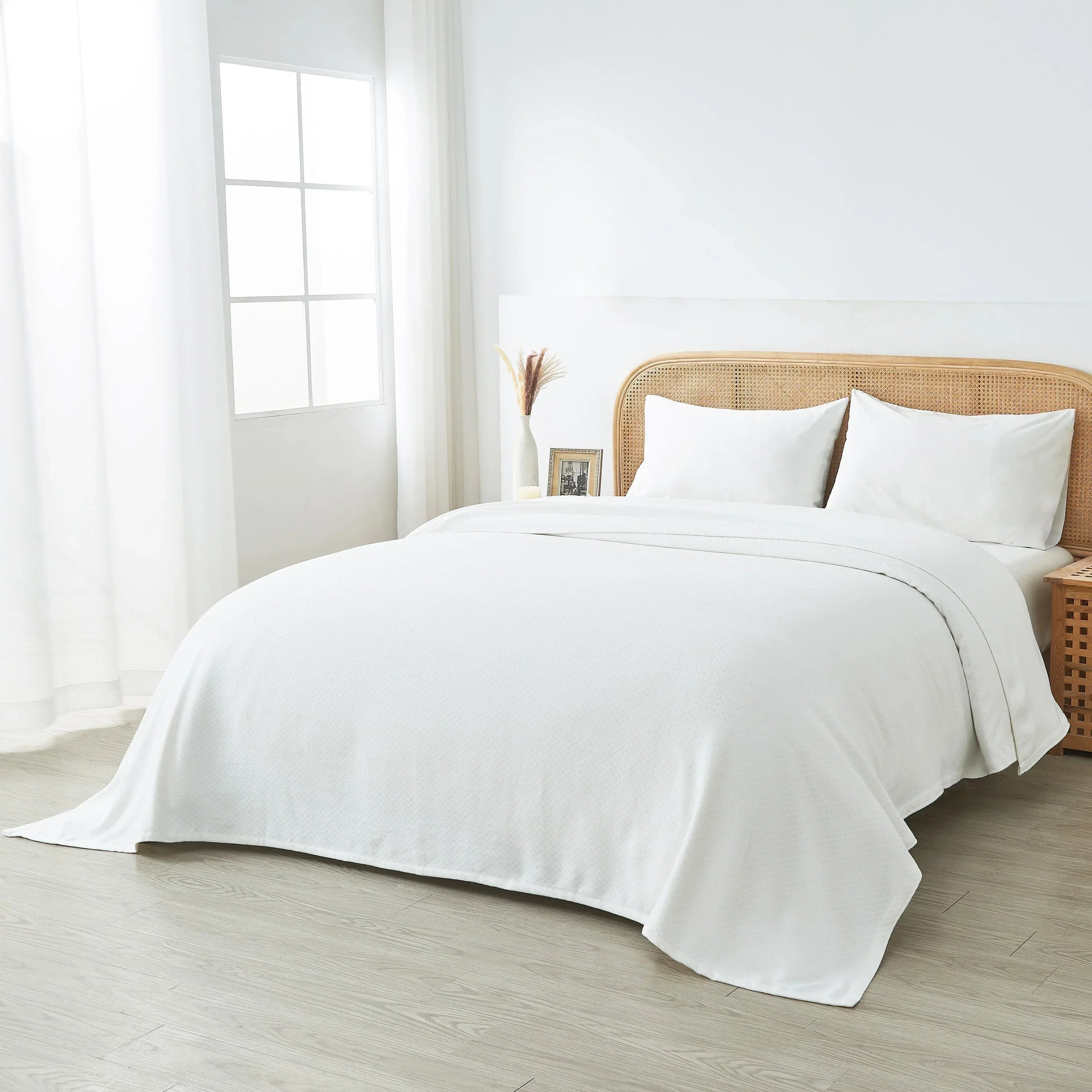 Egyptian Cotton Diamond Blanket Mélange Home