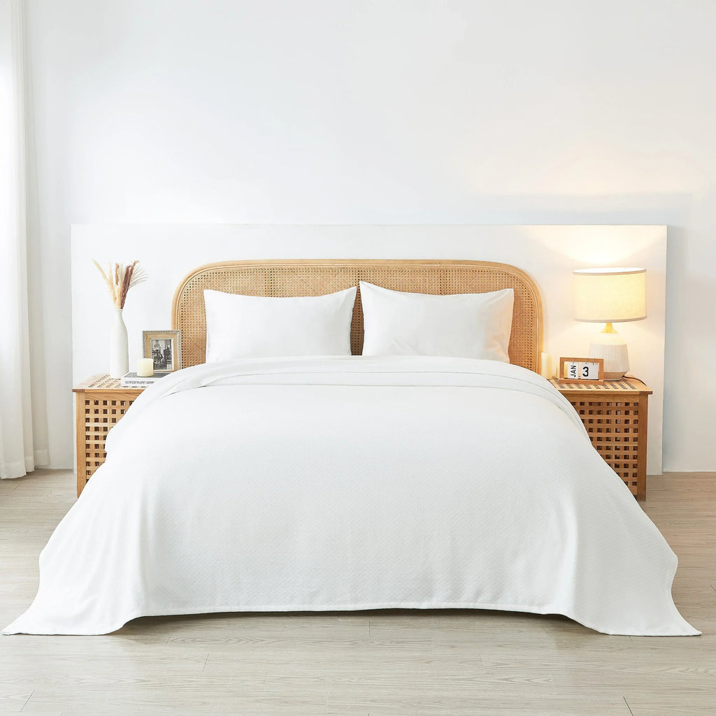 Egyptian Cotton Diamond Blanket Mélange Home