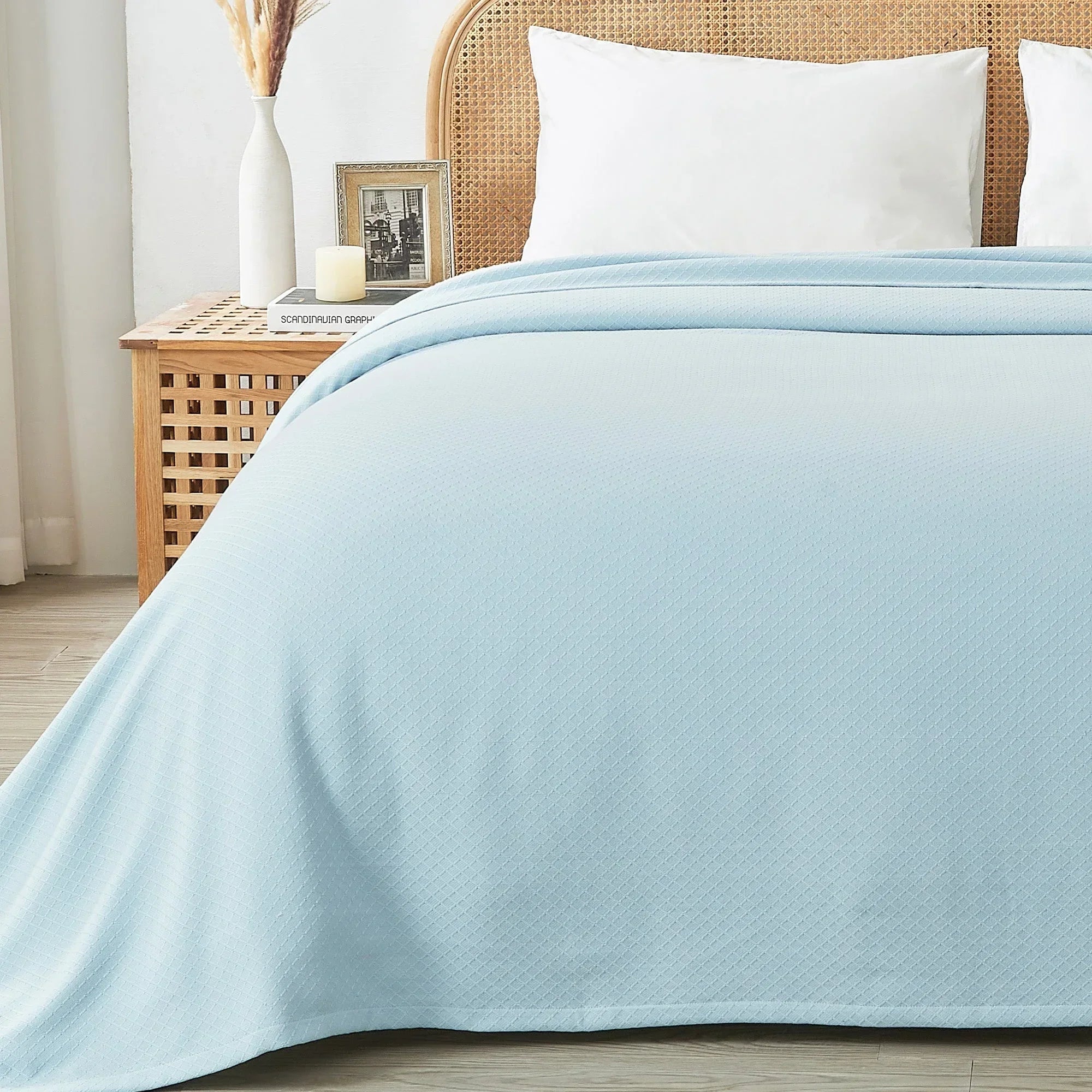 Egyptian Cotton Diamond Blanket Mélange Home