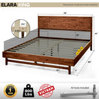 Elara Solid Wood Bed Frame