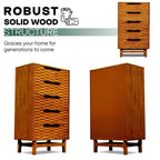 Elara Solid Wood Dresser with 5 Drawers