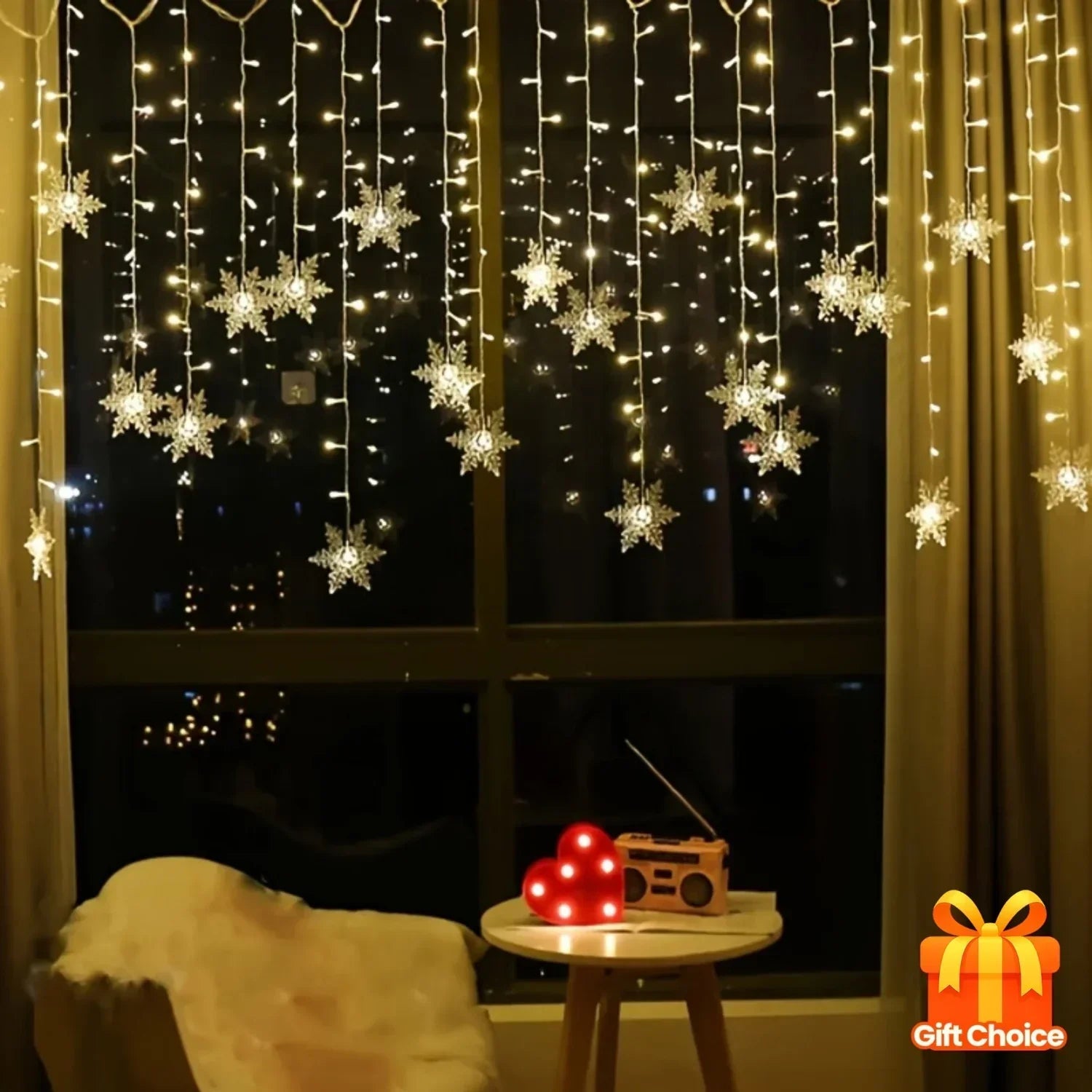 1pc 96LED Snowflake Lights, 8 Modes Twinkle Fairy Icicle String Light, USB Christmas Decorations Light, Perfect for Indoor Christmas & Easter Halloween Party Decorations, Perfect Gift for Christmas, Birthday, New Year, Usb Li House Of Avana
