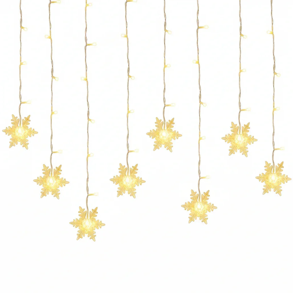 1pc 96LED Snowflake Lights, 8 Modes Twinkle Fairy Icicle String Light, USB Christmas Decorations Light, Perfect for Indoor Christmas & Easter Halloween Party Decorations, Perfect Gift for Christmas, Birthday, New Year, Usb Li House Of Avana