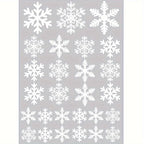 114pcs Electrostatic Snowflake Window Clings - Reusable, Static-Adhesive White Snowflakes for Christmas & Winter Door Decorations, Snowflake Ribbon Wired, Easy to Apply and Remove, No Residue Left House Of Avana