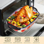 [Elegant Bohemian Baking Dishes] 2pcs Elegant Bohemian Porcelain Baking Dishes - 13-inch Large Rectangular Baker Set | Oven-Safe Casserole & Pie Pan, Versatile Ceramic Roaster | Mother's Day Gift for Home Chefs, Kitchen Essen House Of Avana