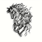 Elegant Line Art Horse Metal Wall Decor - House Of Avana