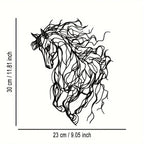Elegant Line Art Horse Metal Wall Decor - House Of Avana