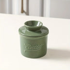 Elegant Marble-textured Ceramic Butter Dish with Lid - Waterproof, Heat-resistant, Ideal for Serving... - House Of Avana