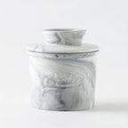 Elegant Marble-textured Ceramic Butter Dish with Lid - Waterproof, Heat-resistant, Ideal for Serving... - House Of Avana