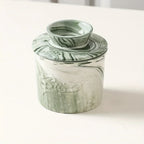 Elegant Marble-textured Ceramic Butter Dish with Lid - Waterproof, Heat-resistant, Ideal for Serving... - House Of Avana
