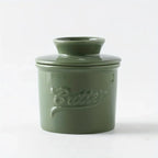 Elegant Marble-textured Ceramic Butter Dish with Lid - Waterproof, Heat-resistant, Ideal for Serving... - House Of Avana