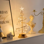 Elegant Metal Christmas Tree with Warm White & - Freestanding /Outdoor Holiday Decoration, Sturdy Base & Crystal Ornaments, Durable Metal for Festive or, No Control, Easy Assembly, Ideal Gift for Modern or Traditional Decor ( House Of Avana