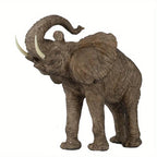 15x8x12" Tai Polyresin Elephant Accent, Trumpeting - House Of Avana