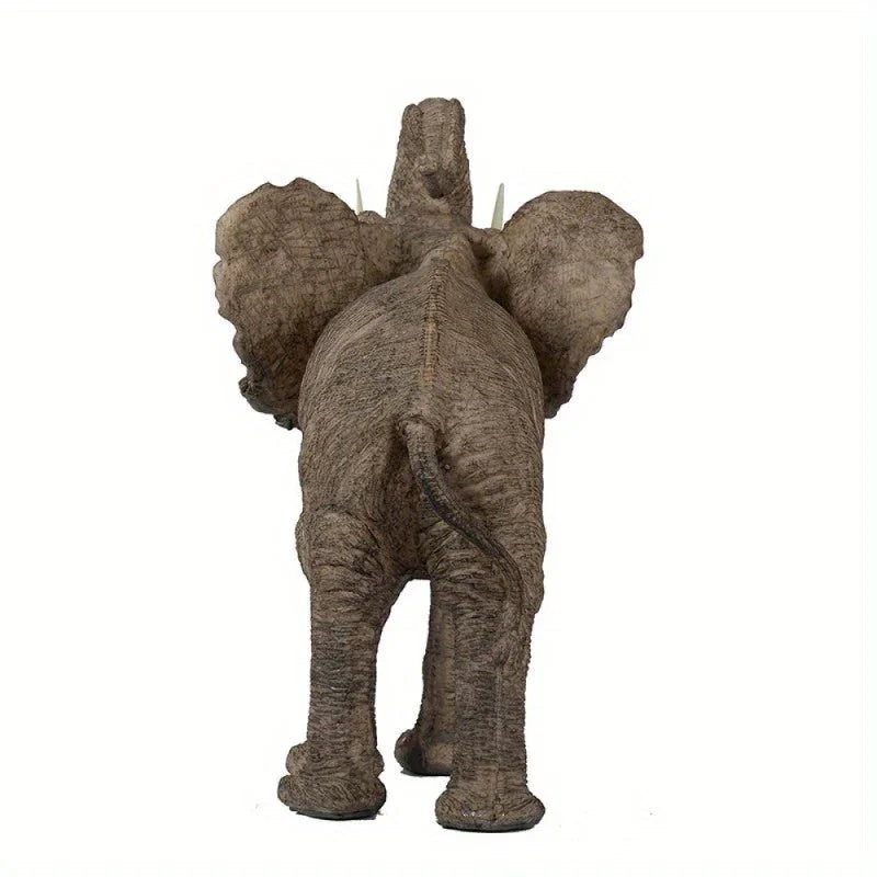 15x8x12" Tai Polyresin Elephant Accent, Trumpeting - House Of Avana