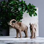 15x8x12" Tai Polyresin Elephant Accent, Trumpeting - House Of Avana
