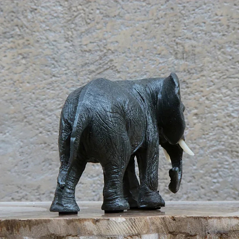 Lifelike Elephant Figurine Sculpture - Exquisite Resin Wild Animal Decor for Living Room, Desktop & Wine Cabinet Display with Realistic Details and Vibrant Colors - House Of Avana