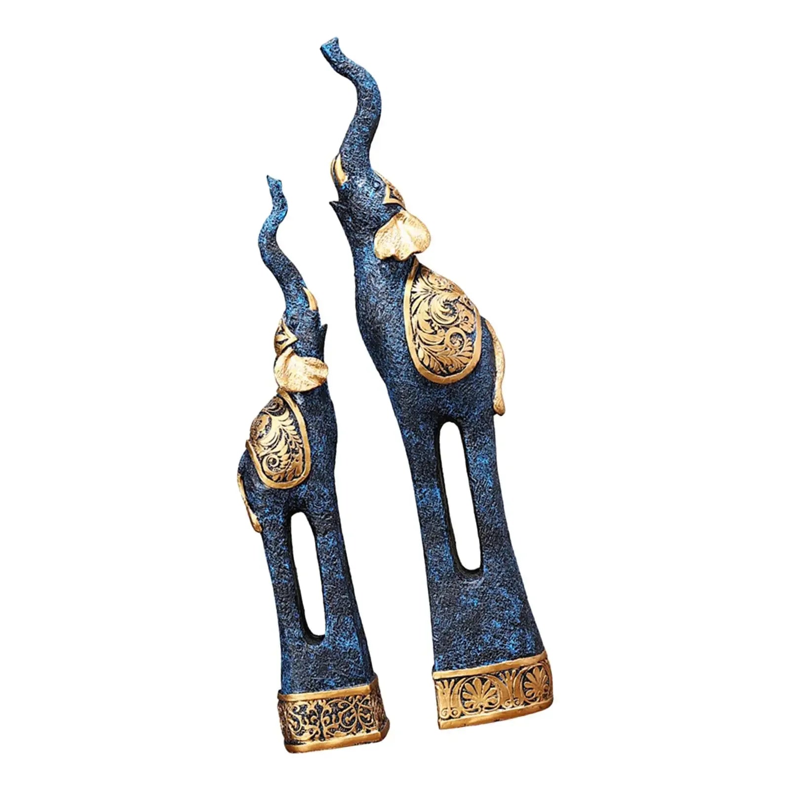 S Elephant Statues Resin Elephant Figurine Animal Sculpture Animal Sculpture Ornaments for Dorm - House Of Avana