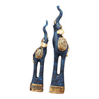 S Elephant Statues Resin Elephant Figurine Animal Sculpture Animal Sculpture Ornaments for Dorm - House Of Avana