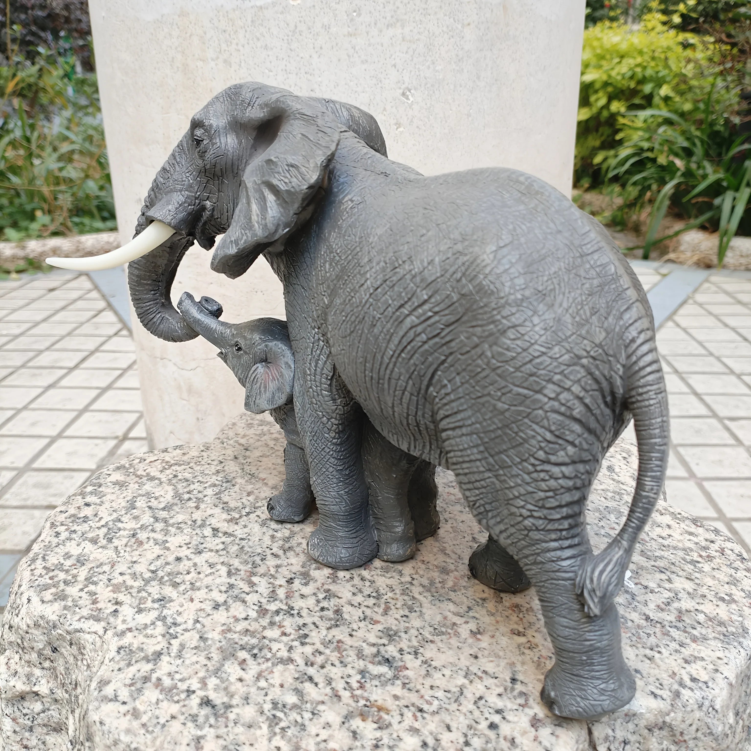 Elephant Mom & Baby Statue for Christmas Holiday Garden Gift - House Of Avana