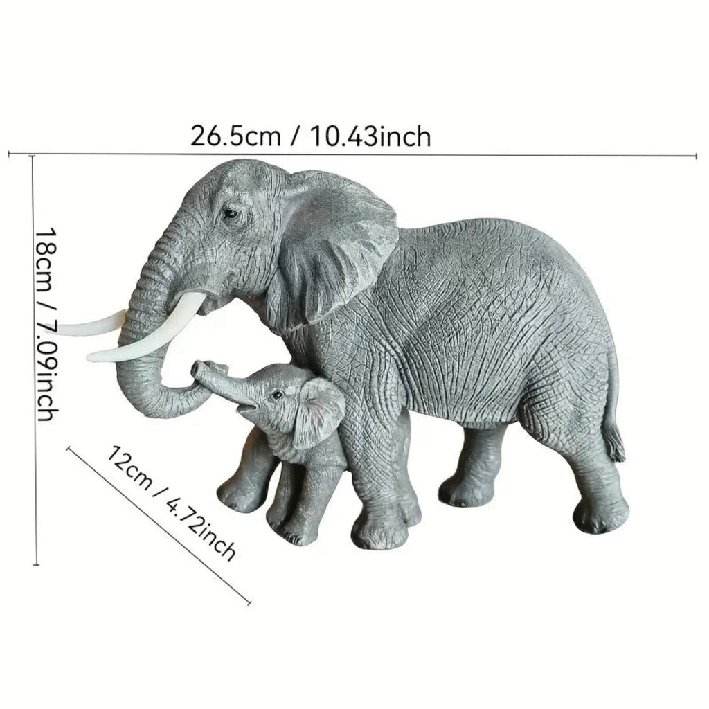 Elephant Mom & Baby Statue for Christmas Holiday Garden Gift - House Of Avana