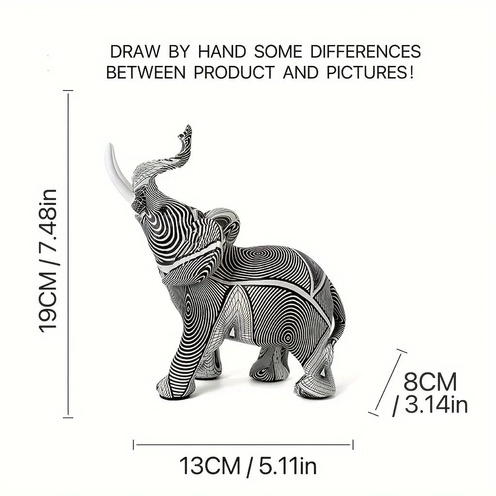 Modern Black Elephant Statue - House Of Avana