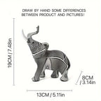 Modern Black Elephant Statue - House Of Avana