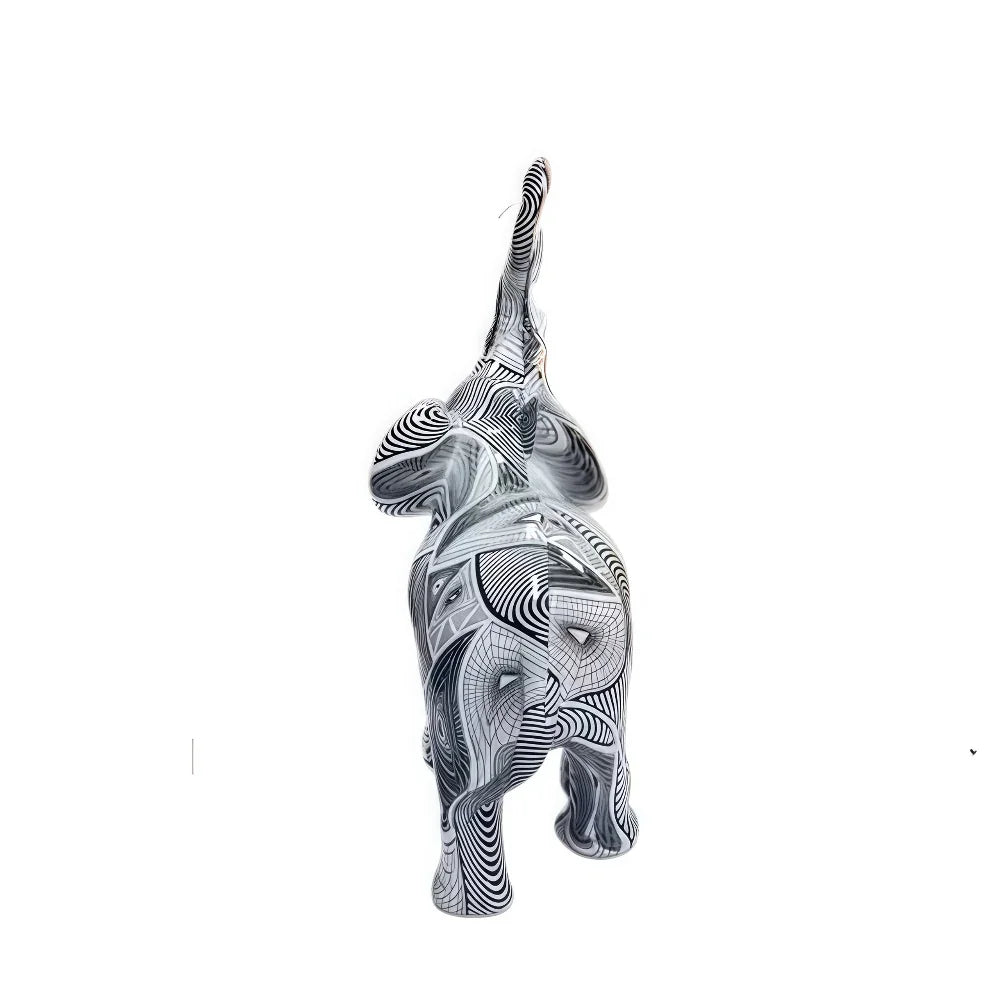 Modern Black Elephant Statue - House Of Avana