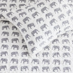 Elephants Cotton Flannel Quilt Set Mélange Home