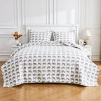 Elephants Cotton Flannel Quilt Set Mélange Home