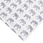 Elephants Cotton Flannel Quilt Set Mélange Home