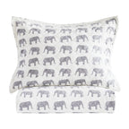 Elephants Cotton Flannel Quilt Set Mélange Home