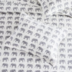 Elephants Cotton Flannel Quilt Set Mélange Home