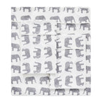 Elephants Flannel Sheet Set Mélange Home