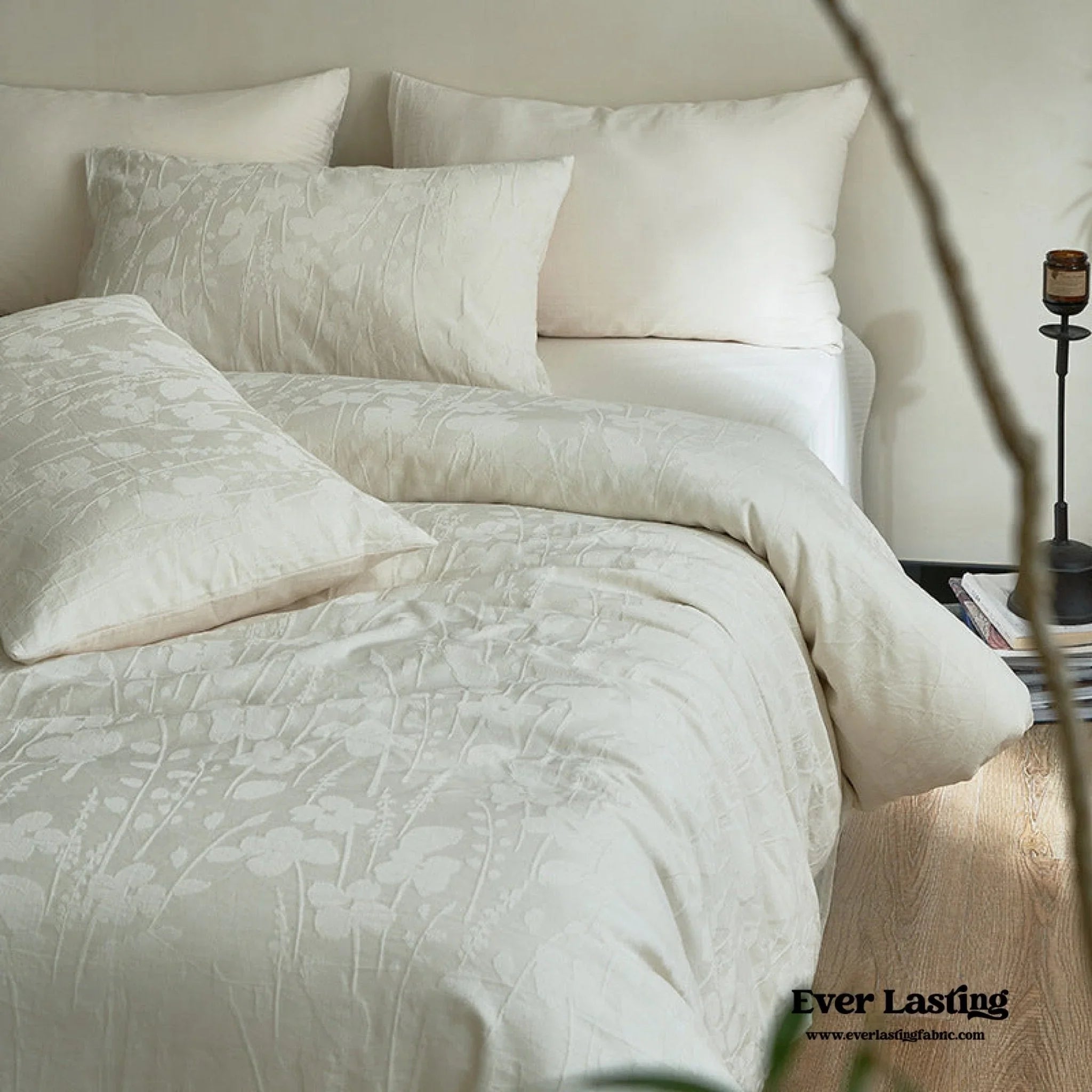 Elin Tencel Silky Jacquard Bedding Set / Garden Ever Lasting